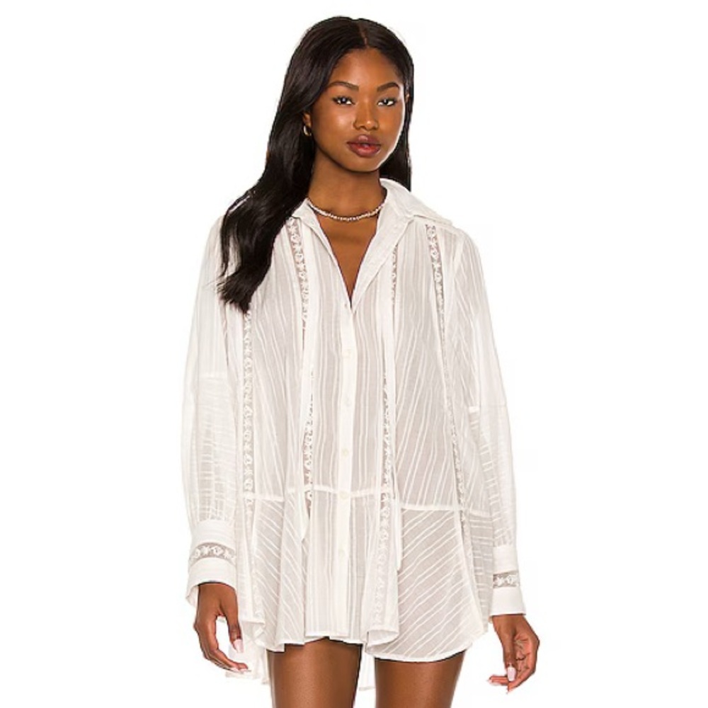 Free People Mikaela Tunic in Champagne